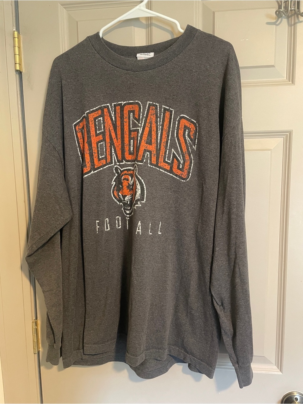 Cincinnati Bengals Heather Dark Gray Long Sleeve T Shirt